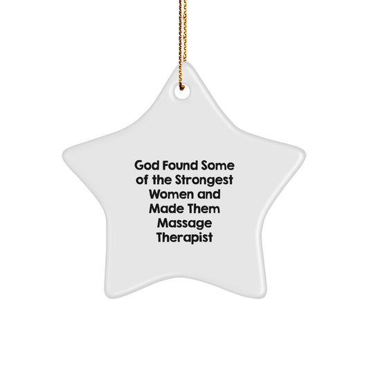 Funny Inspirational Star Ornaments for Massage Therapist Gifts from Women on Christmas Unique Presents - Image 1