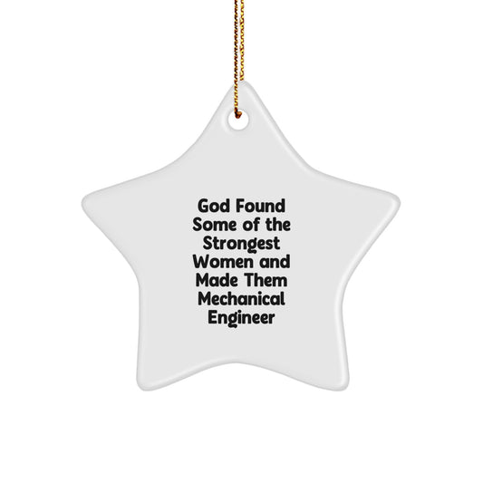 Funny Inspirational Gifts for Mechanical Engineer Friends Christmas Unique Star Ornament from Friends - Image 1