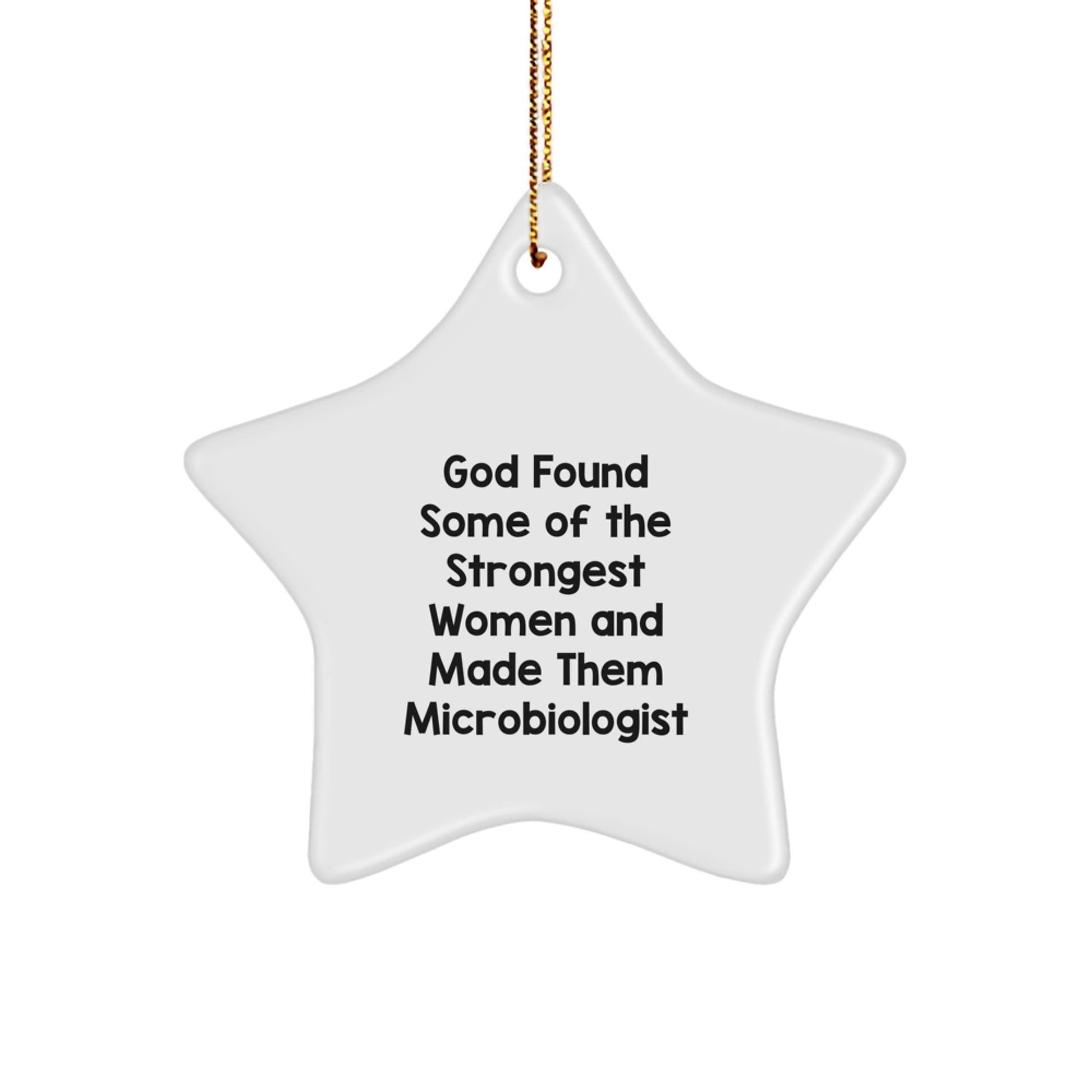 Funny Microbiologist Gifts from Family, Unique Star Ornament for Microbiologist Women, Inspirational Christmas Decor - Image 1