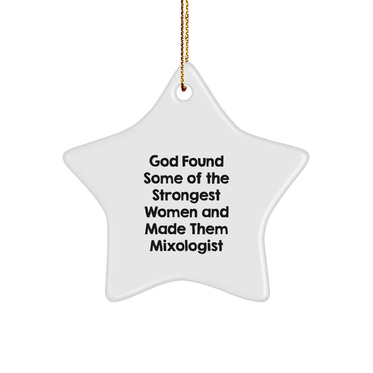 Funny Mixologist Gifts for Women from Friends and Family - Star Ornament Christmas Unique Presents for Her - Image 1