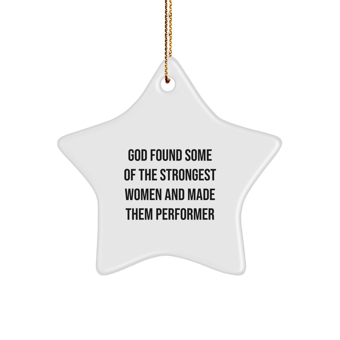Funny Inspirational Gifts from Men for Women Performer Star Ornament, Gifts for Men Women Friends Family Christmas Unique Ornaments - Image 1
