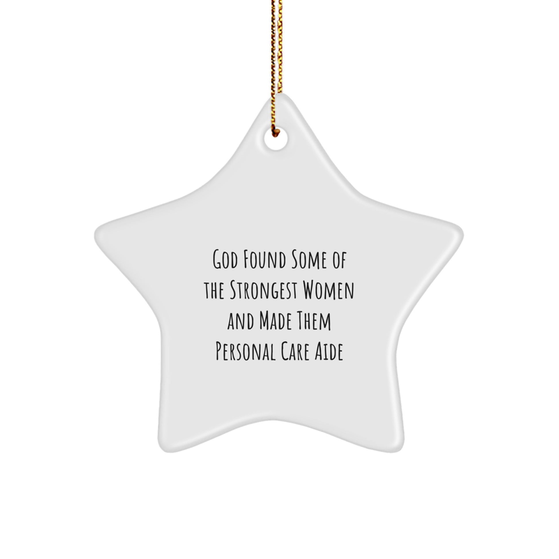 Women in Personal Care Aide, Funny Star Ornaments for Christmas Unique Gifts from Friends to Personal Care Aide - Image 1