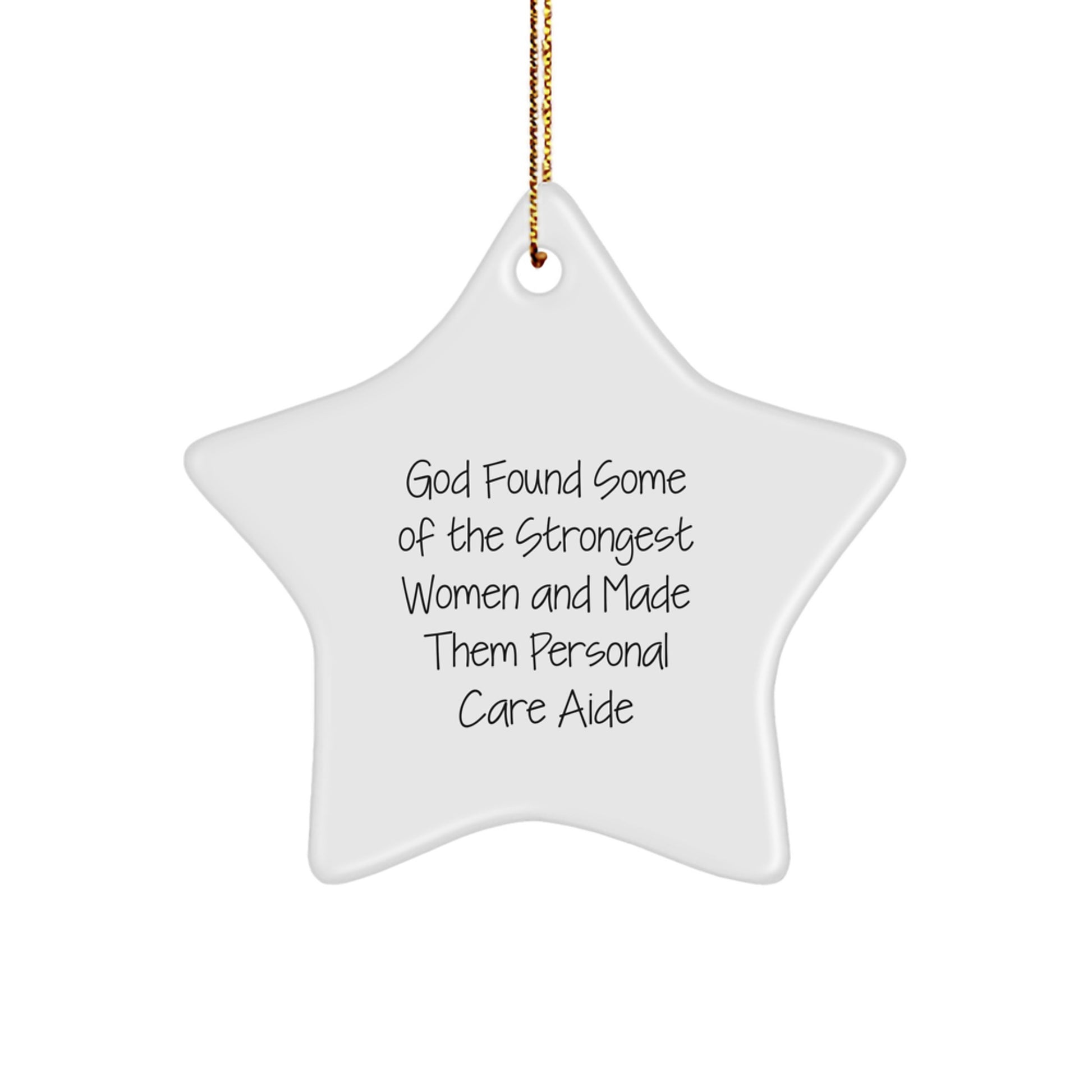 Funny Personal Care Aide Gifts for Women, Star Ornament for Christmas from Family, Inspirational Women's Caregiver Present - Image 1