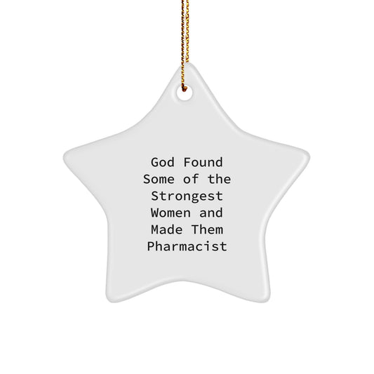 Funny Pharmacist Gifts, Inspirational Star Ornament, Christmas Unique Gifts from Friends, Women Pharmacist, Star Ornament for Women Pharmacist, Pharmacist Christmas Ornament - Image 1
