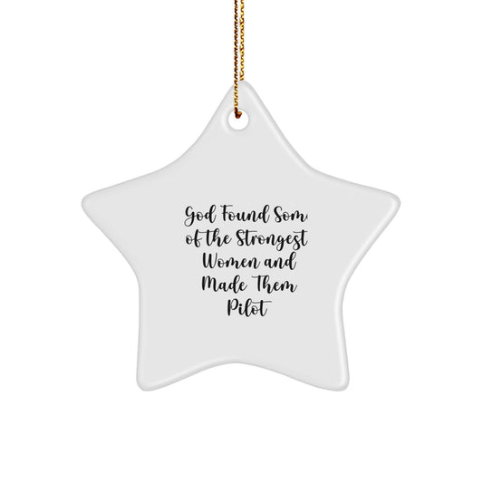 Pilot Gifts, Star Ornament, Funny Quote, Christmas Unique Gifts from Friends - Image 1