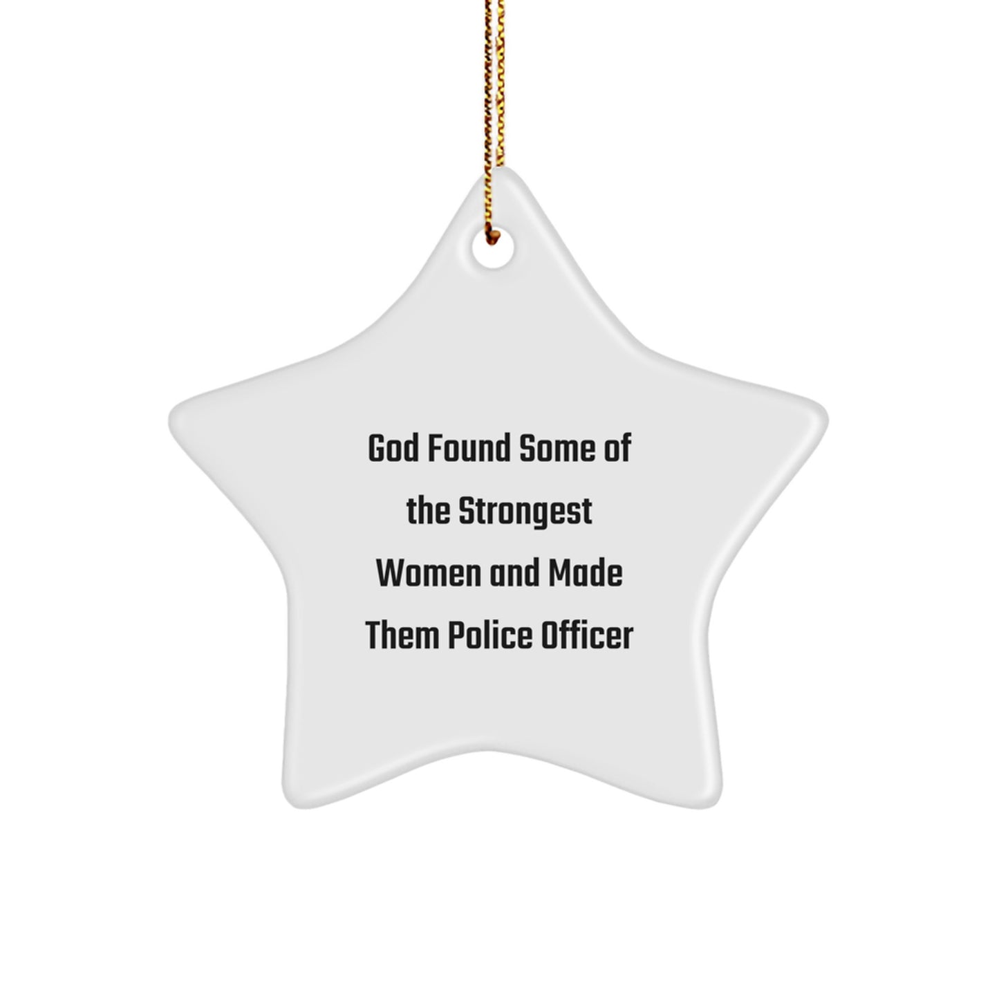 Funny Police Officer Gifts from Men to Family, Star Ornament Christmas Unique Ideas for Police Officer Women - Image 1