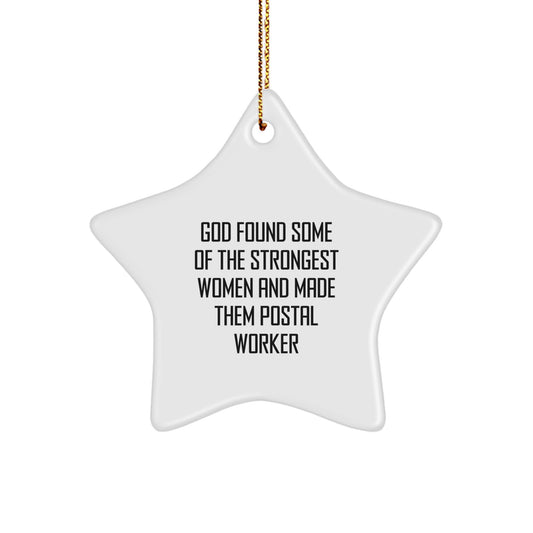 Funny Postal Worker Star Ornament Gifts from Men Women Friends Coworkers Family - Unique Christmas Unique Gifts for Postal Workers - Star Ornament Decoration for Offices or Homes - Image 1