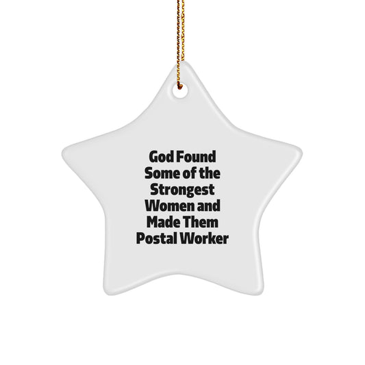 Funny Inspirational Gifts from Friends to Postal Worker Star Ornament for Christmas Unique Decorations - Image 1