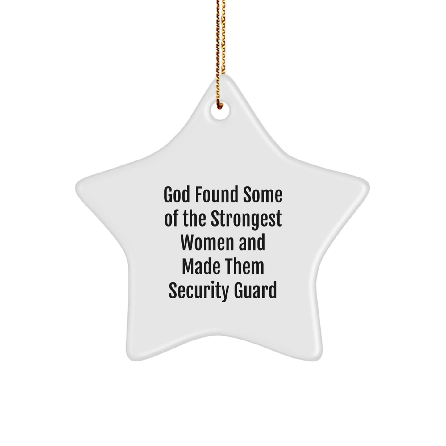 Gifts from Men to Women Security Guard, Funny Star Ornament for Christmas Unique Gifts, Star Shaped Decorations for Security Guard. - Image 1