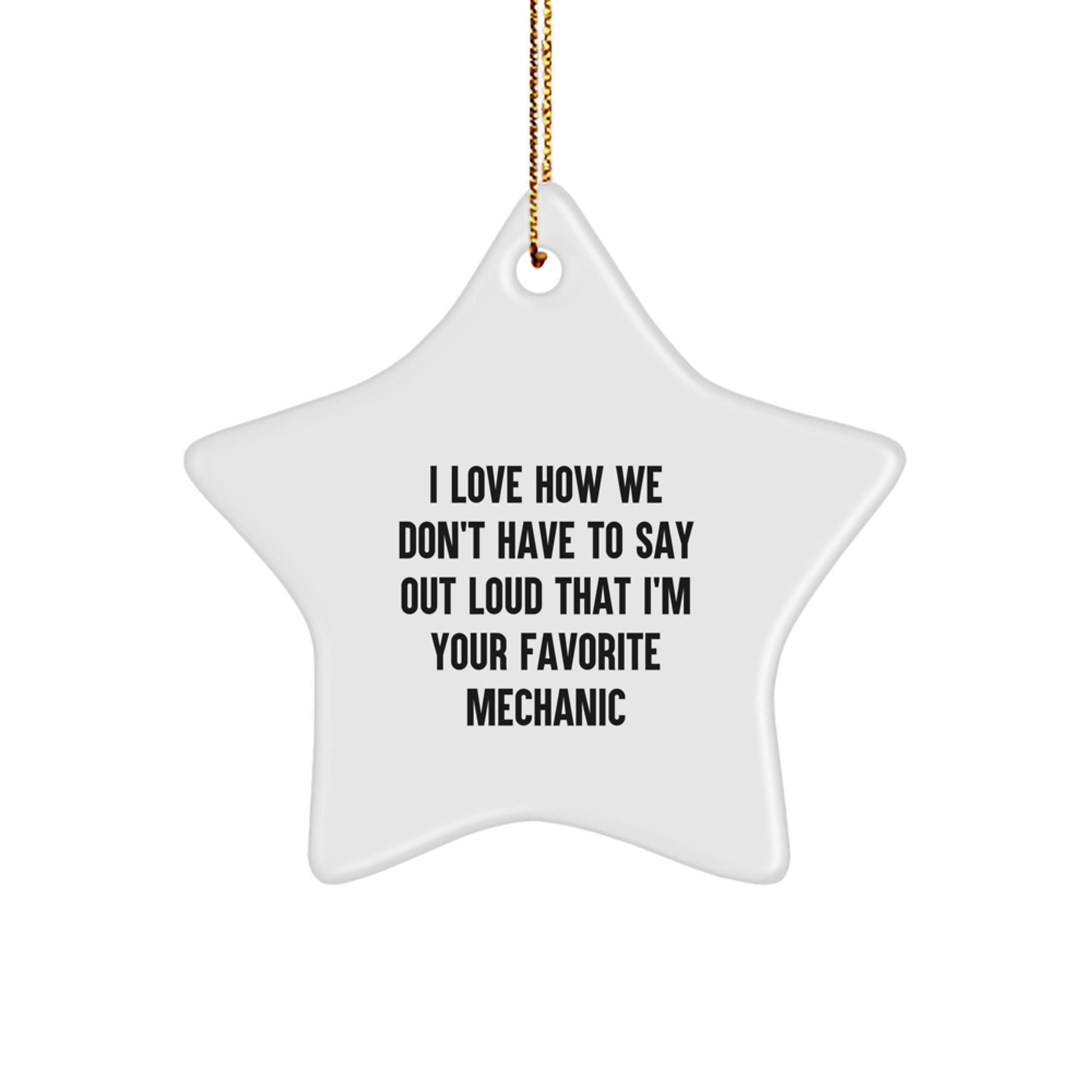 Funny Mechanic Star Ornament Gifts from Family for Favorite Mechanic, Christmas Unique Gifts for Men, Women, Friends, Coworkers, Family - Image 1