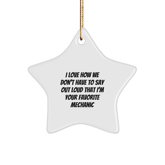 Funny Mechanic Star Ornament Gifts from Family or Friends for Mechanic Men Women Christmas Unique Presents - Image 1