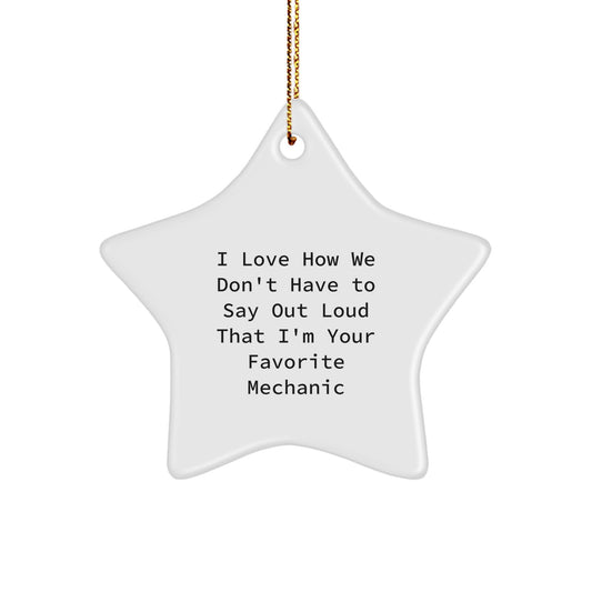 Funny Mechanic Star Ornament Gifts from Men to Favorite Mechanic Friends for Christmas Unique - Image 1