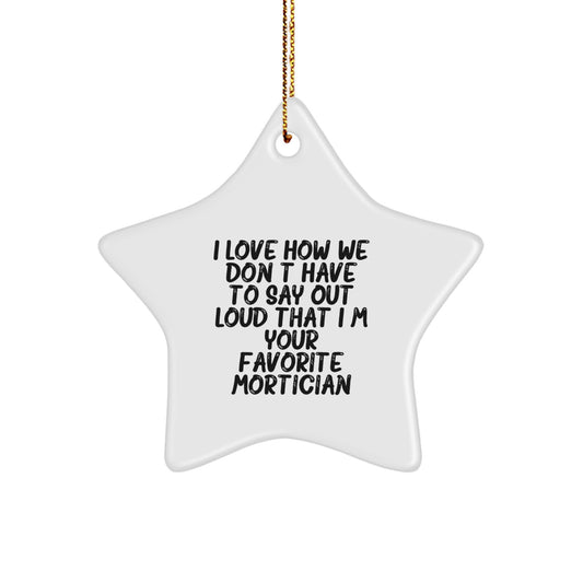Funny Mortician Gifts from Men, Unique Star Ornament for Mortician Women, Christmas Unique Gifts for Friends and Family - Image 1