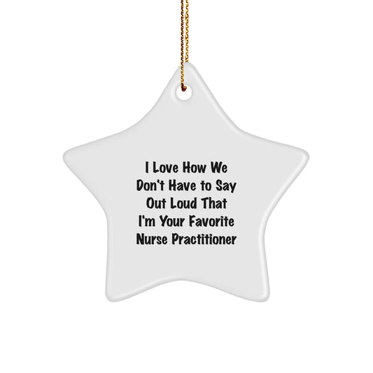 Funny Nurse Practitioner Star Ornament Gifts from Men to Women Coworkers Christmas Unique Gifts for Nurse Practitioner or Friends - Image 1