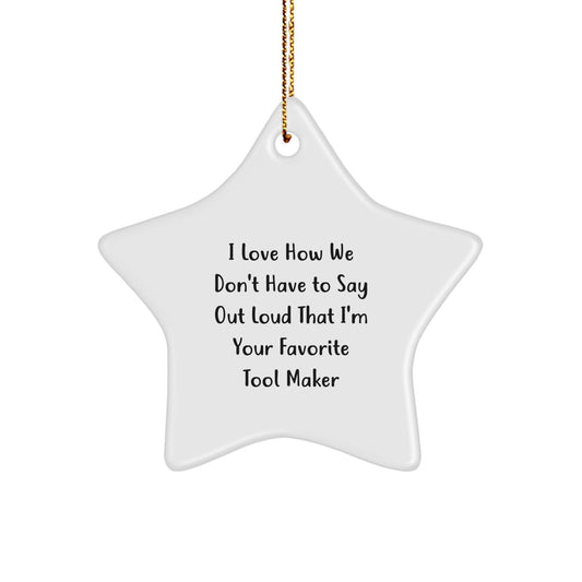 Funny Tool Maker Gifts: Star Ornament for Tool Maker Fans - Gifts from Men to Tool Maker Friends for Christmas - Image 1