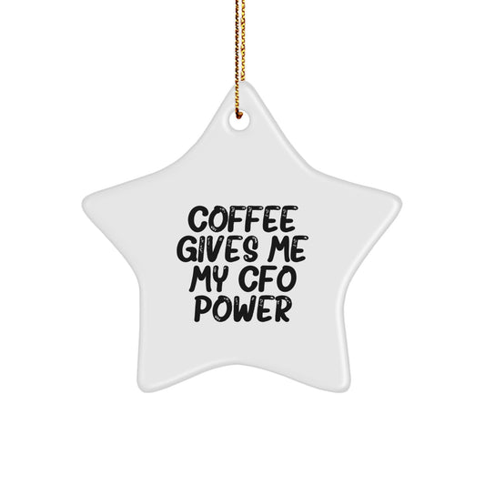 Funny CFO Gifts for Men CFO Star Ornament Christmas Unique Gifts from Friends - Image 1