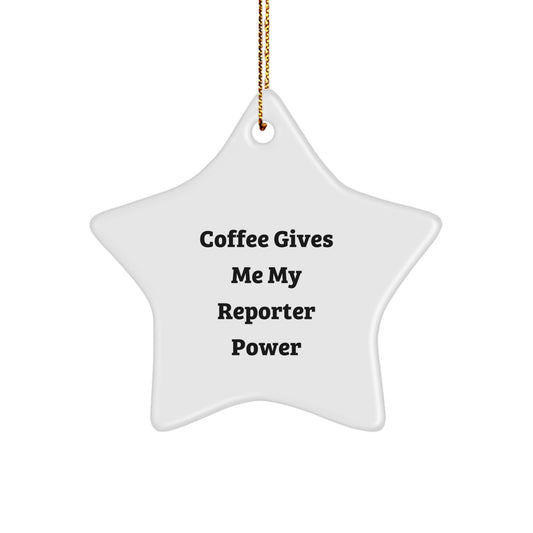 Reporter Star Ornament Gifts from Friends - Funny Christmas Unique Gifts for Reporter - Image 1