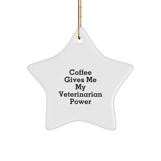 Veterinarian Star Ornament, Funny Quote Gifts from Friends to Veterinarian, Christmas Unique Gifts - Image 1