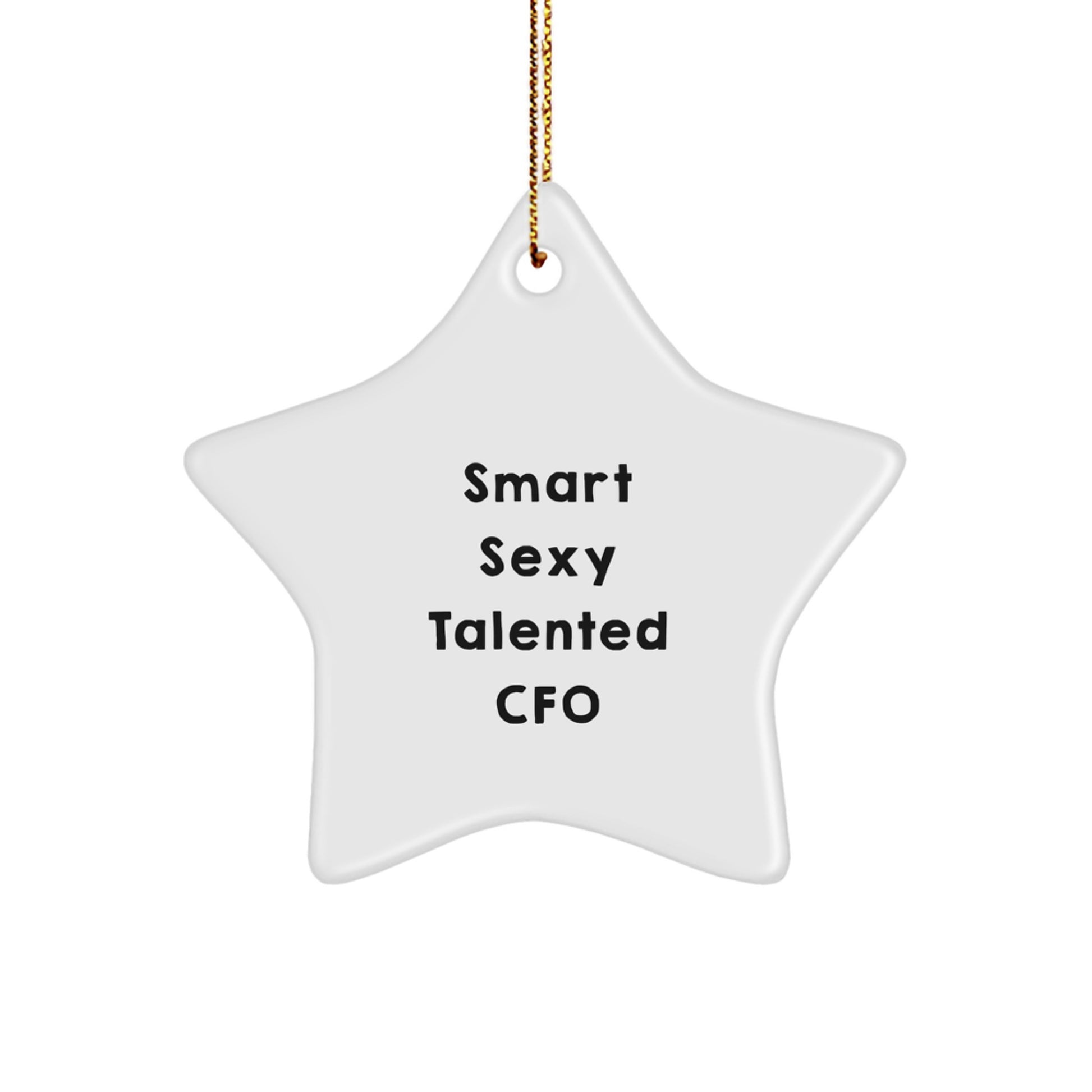 Funny CFO Gifts from Friends for Men - Smart Sexy Talented CFO Star Ornament, Christmas Unique Gifts - Image 1