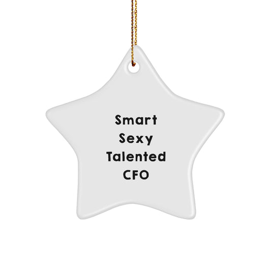 Funny CFO Gifts from Friends for Men - Smart Sexy Talented CFO Star Ornament, Christmas Unique Gifts - Image 1
