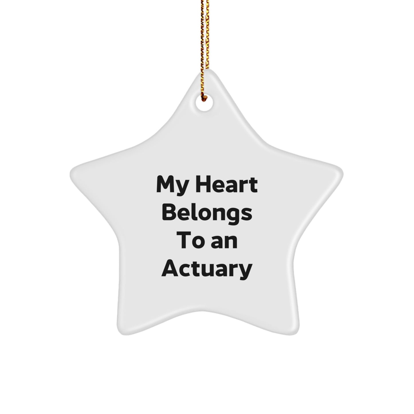 Actuary Friends, Funny Gifts from Men to Actuaries, Star Ornament Christmas Unique Gifts - Image 1